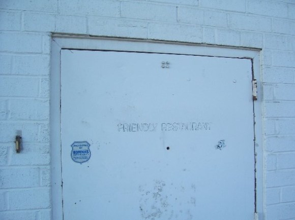 Friendly's Restaurant door, 2012. Photo: John Floyd II