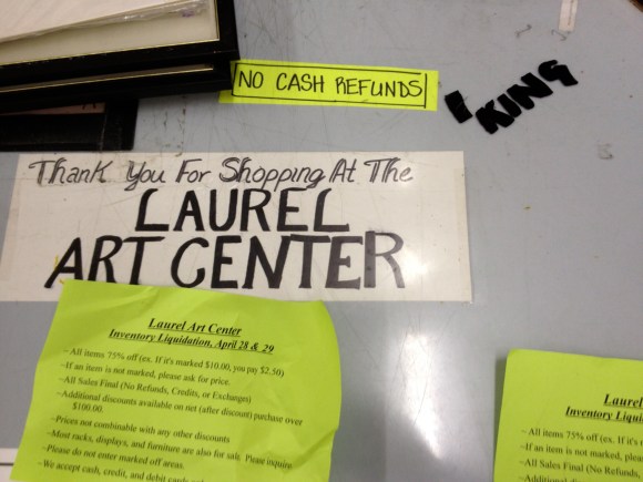 Laurel Art Center counter 4/28/12