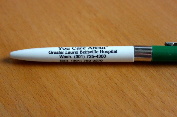 Ballpoint pen, circa 1980s.  (Lost Laurel collection)