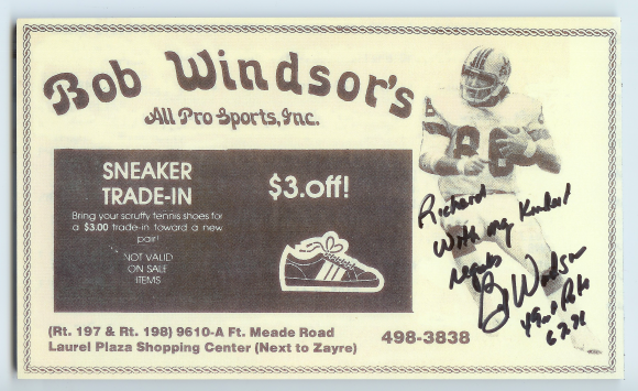 Bob Windsor's ad, 1986
