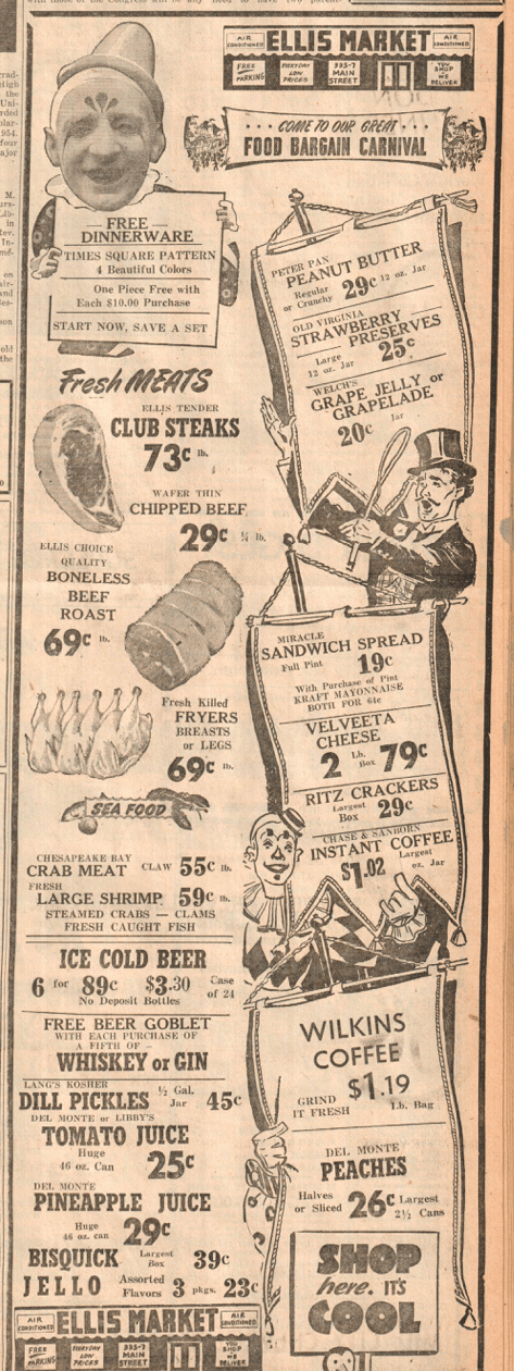 (Laurel News Leader ad, 1954)